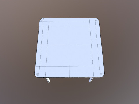 Meja persegi Model 3D