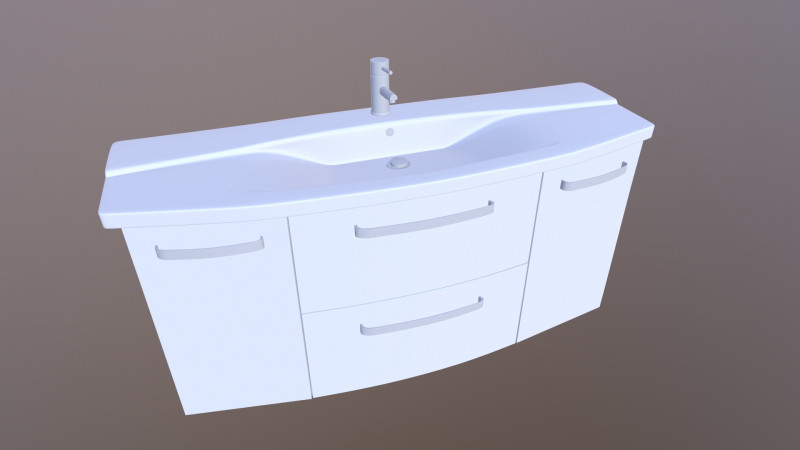Washbasin bathroom sink 3D Model .c4d .max .obj .3ds .fbx .stl .blend 