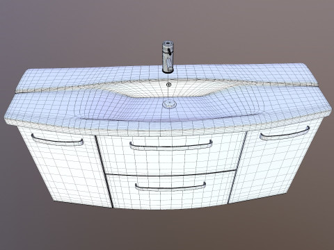 Washbasin bathroom sink 3D Model