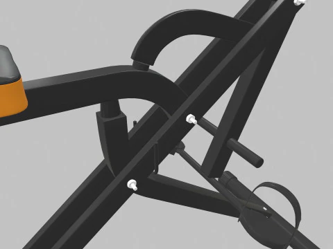 Upright Squat Machine Assist Row 3D Model