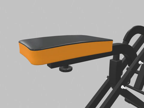 Upright Squat Machine Assist Row 3D Model