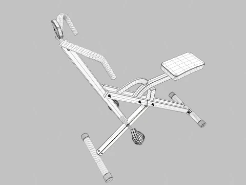 Upright Squat Machine Assist Row 3D Model