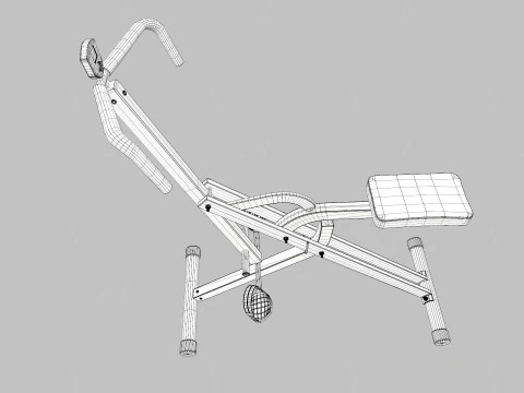 Upright Squat Machine Assist Row 3D Model