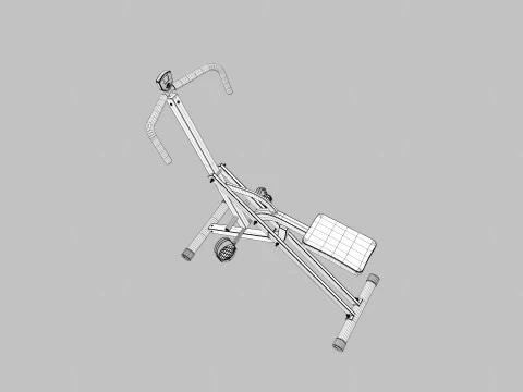 Upright Squat Machine Assist Row 3D Model