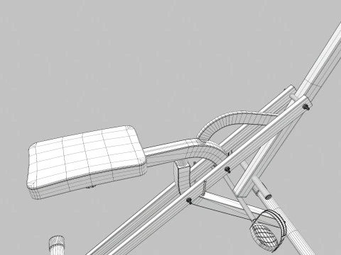 Upright Squat Machine Assist Row 3D Model
