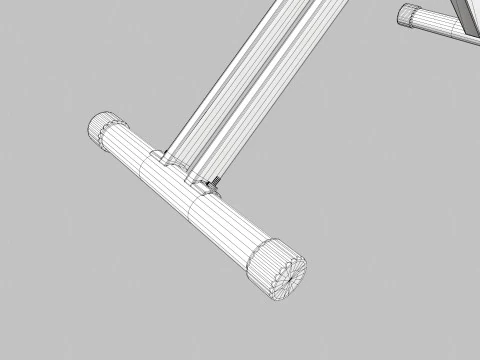 Upright Squat Machine Assist Row 3D Model