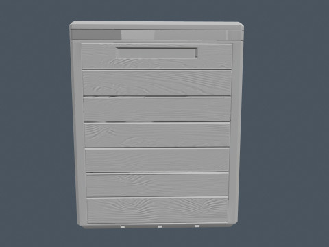 나무 상자 3D 모델