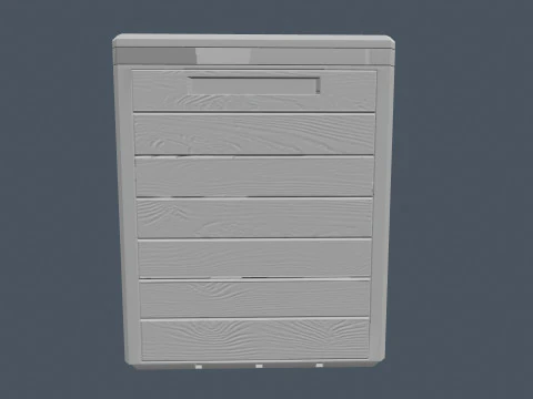 Wooden Box 3D Model