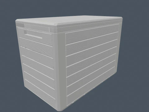 Wooden Box 3D Model