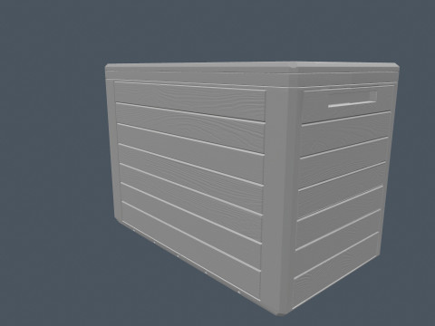 나무 상자 3D 모델