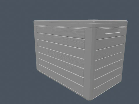 Wooden Box 3D Model