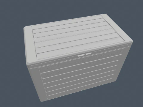 Wooden Box 3D Model