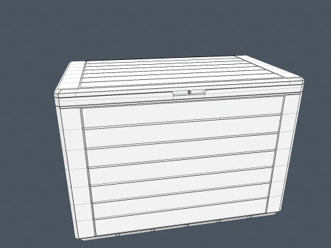 Wooden Box 3D Model