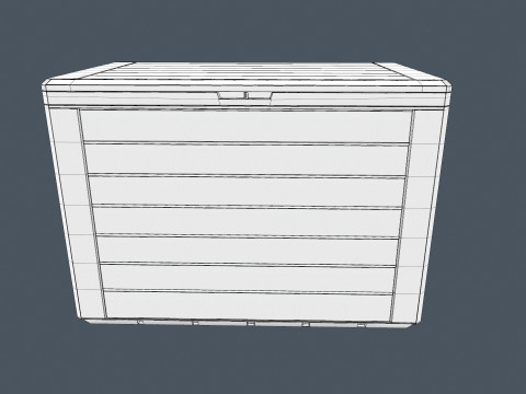 나무 상자 3D 모델