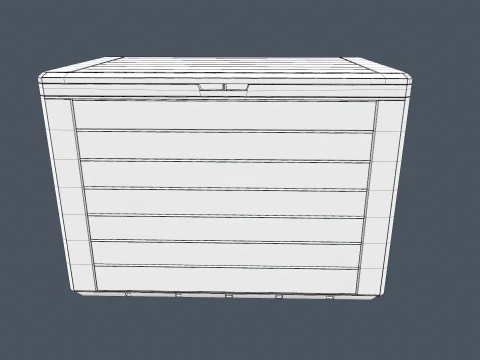 Wooden Box 3D Model