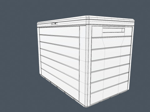 나무 상자 3D 모델