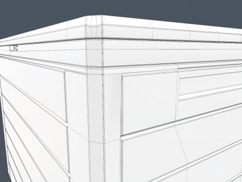 나무 상자 3D 모델