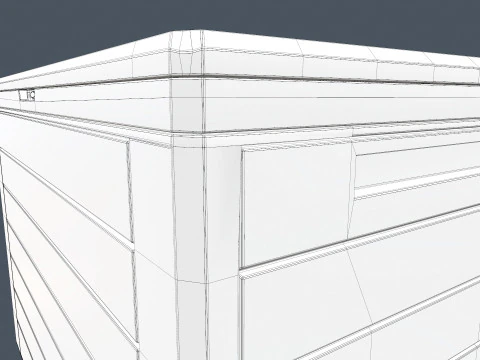 Wooden Box 3D Model