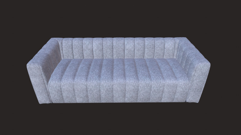 Tufted Upholstered Fabric Sofa 3D Model .c4d .max .obj .3ds .fbx .stl .blend 