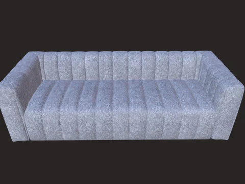 Sofa Kain Berlapis Berumbai Model 3D