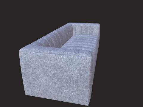 Tufted Upholstered Fabric Sofa 3D Model