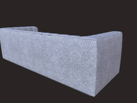 Tufted Upholstered Fabric Sofa 3D Model