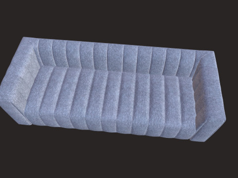 Tufted Upholstered Fabric Sofa 3D Model