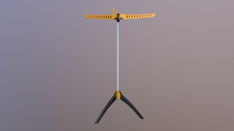 Rack de secagem de roupas dobr&aacute;vel Modelo 3D .c4d .max .obj .3ds .fbx .stl .blend 