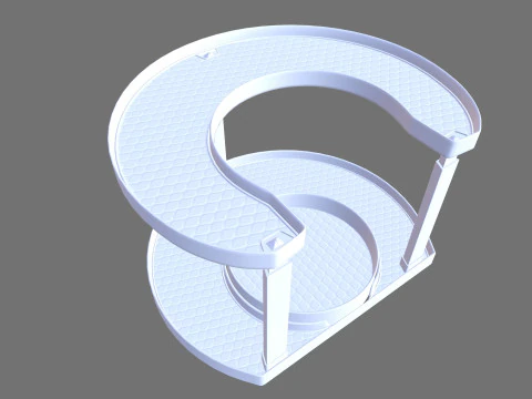 Racks Rotating Spice Holder Shelf 3D Model