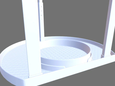 Racks Rotating Spice Holder Shelf 3D Model