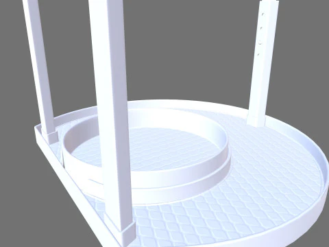 Racks Rotating Spice Holder Shelf 3D Model