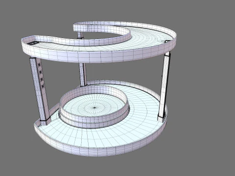 Racks Rotating Spice Holder Shelf 3D Model