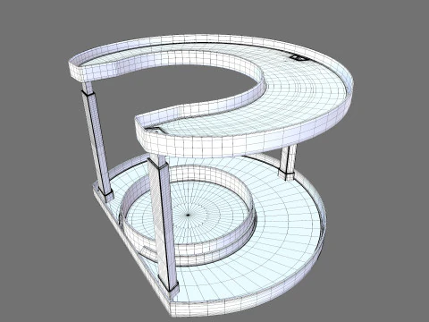 Racks Rotating Spice Holder Shelf 3D Model