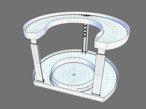 Racks Rotating Spice Holder Shelf 3D Model