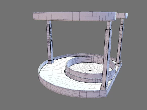 Racks Rotating Spice Holder Shelf 3D Model