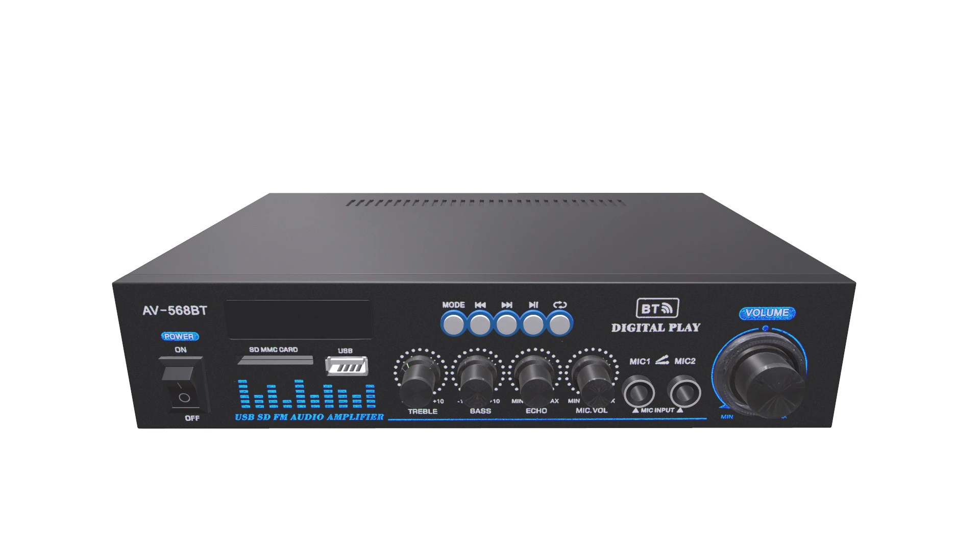 Amplifier audio 3D Model .c4d .max .obj .3ds .fbx .stl .blend