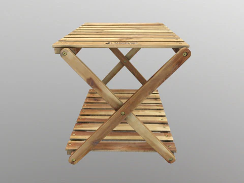 Foldable Wooden Rack Low-poly 3D Model