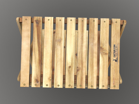 Rack de madeira dobr&aacute;vel baixo poli Modelo 3D