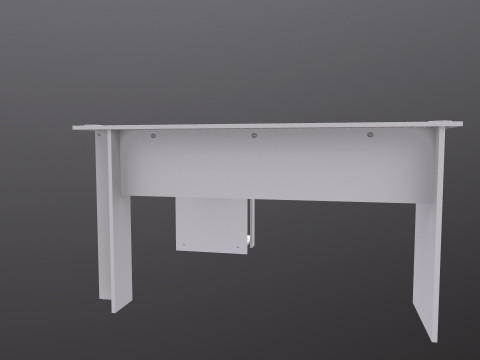 L şekli D&uuml;z bilgisayar masası 3D Model