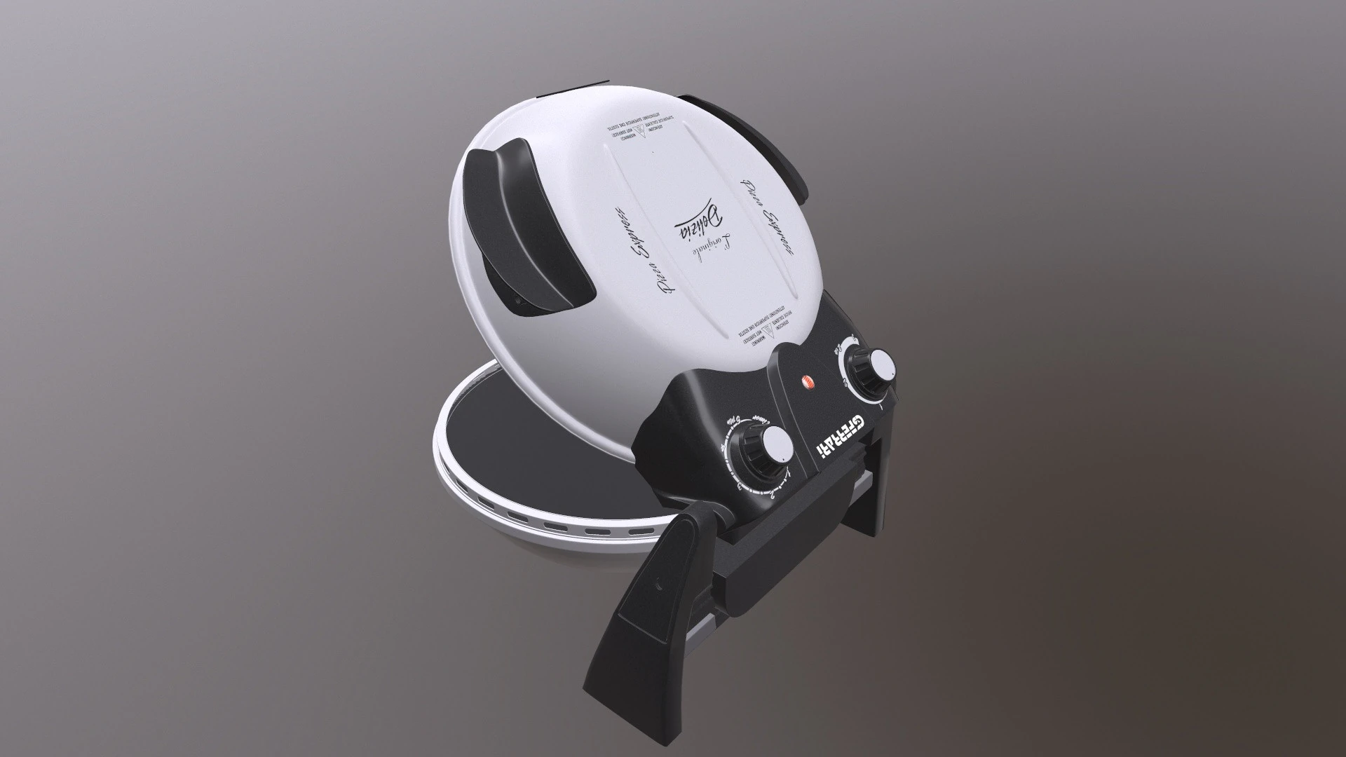 Pizza Maker Pan 3D Model .c4d .max .obj .3ds .fbx .stl .blend 