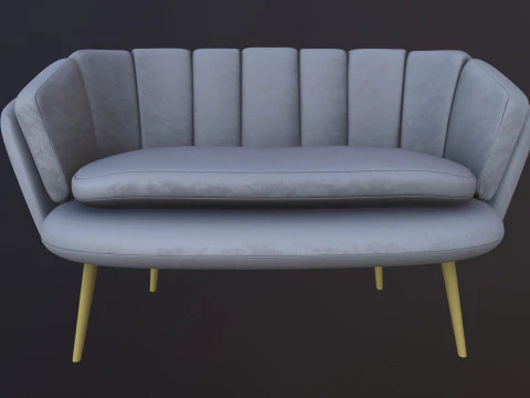 Canap&eacute; causeuse au design artistique Modèle 3D