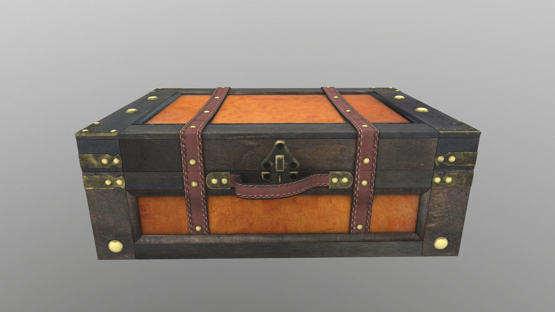 Suitcase Old Style 3D Model .c4d .max .obj .3ds .fbx .stl .blend 
