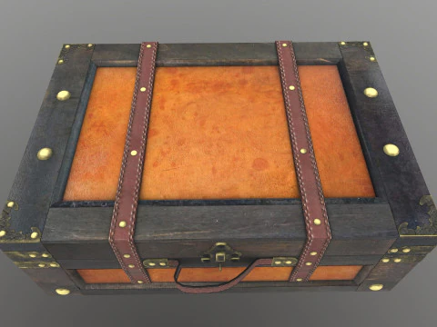 Suitcase Old Style 3D Model