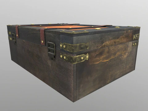 Suitcase Old Style 3D Model