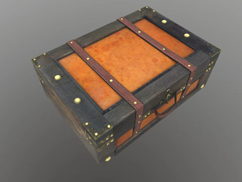 Suitcase Old Style 3D Model