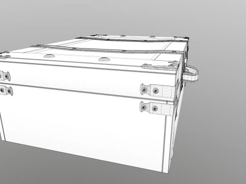 Suitcase Old Style 3D Model