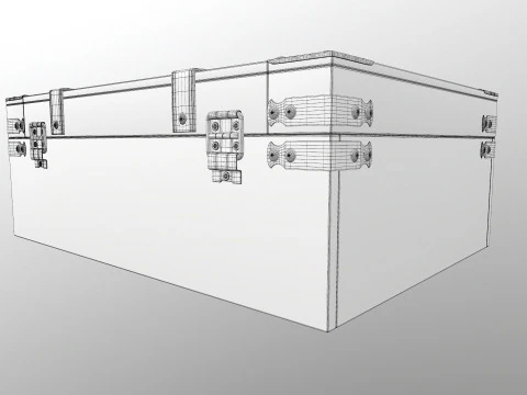 Suitcase Old Style 3D Model