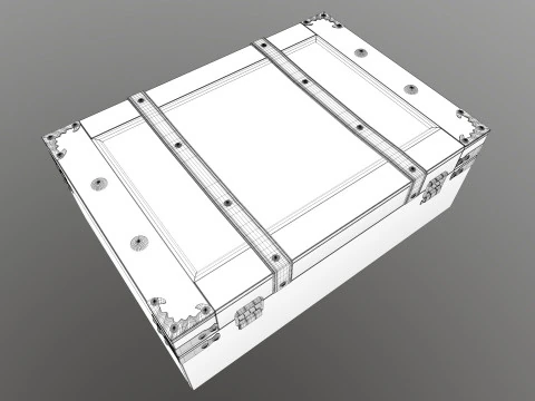 Suitcase Old Style 3D Model