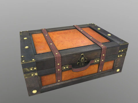 Suitcase Old Style 3D Model