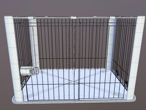 Dog Cage 3D Model